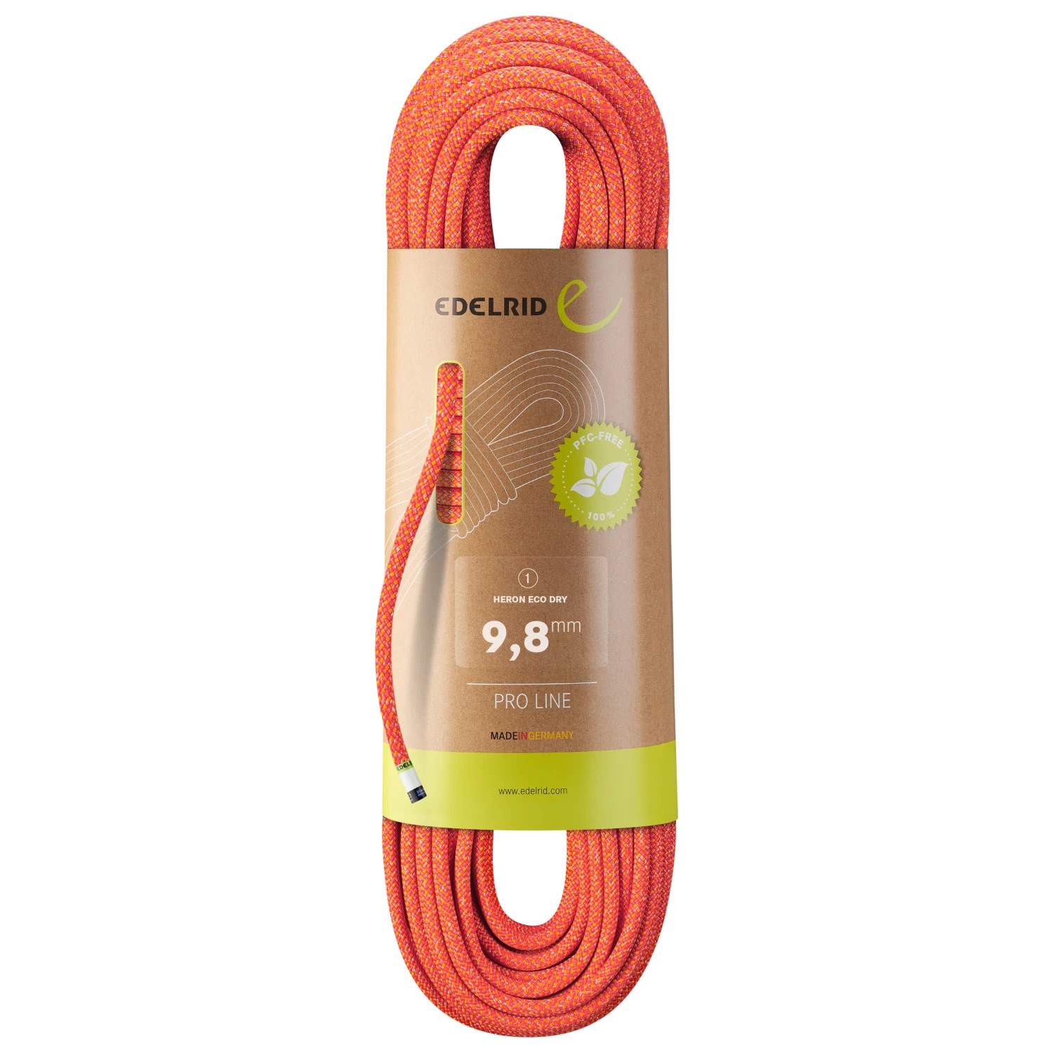 Edelrid - Heron Eco Dry 9,8 - Single Rope 2 Edelrid - Heron Eco Dry 9,8 - Single Rope - Image 2