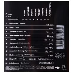 Edelrid - SE Priti 9,6 Mm - Single Rope -rock-climb edelrid se priti 96 mm single rope detail 3